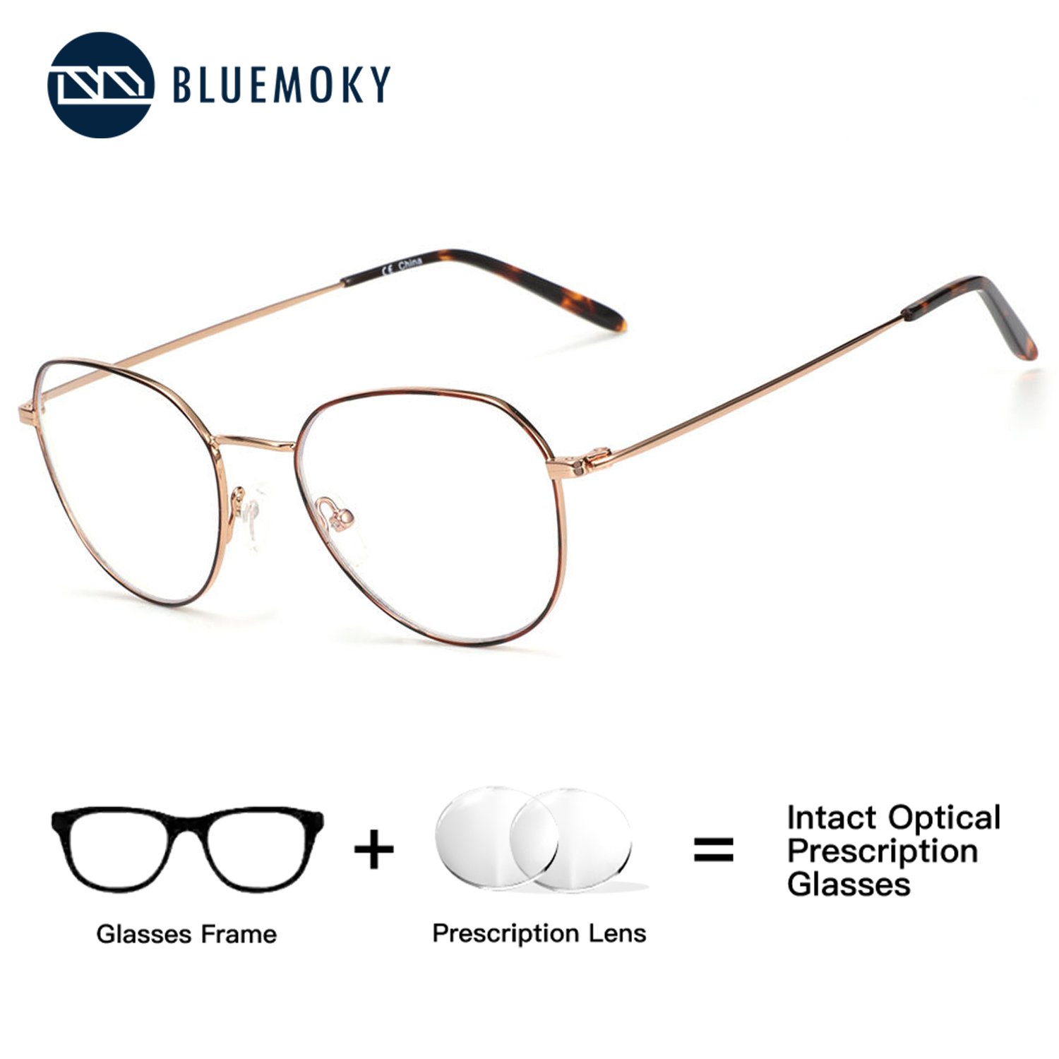 Anti Blue Light Film - BLUEMOKY Occhiali da vista circolari personalizzati