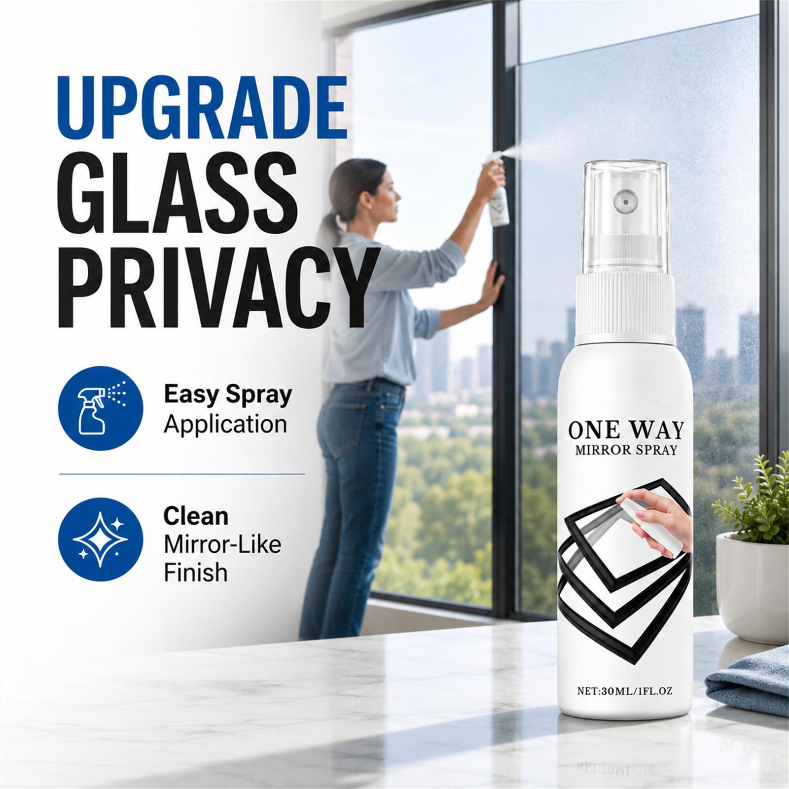 Privacy Screen Protector - Spray Riflettente per Finestre 30ml, Asciugatura