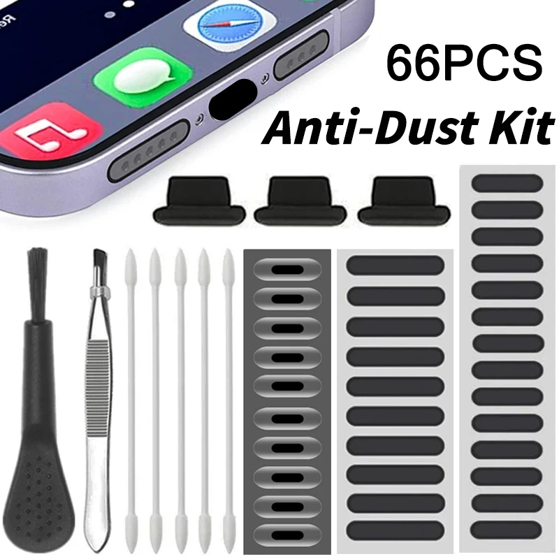 Dust Removal Sticker - 66PCS Spina antipolvere Altoparlante del telefono