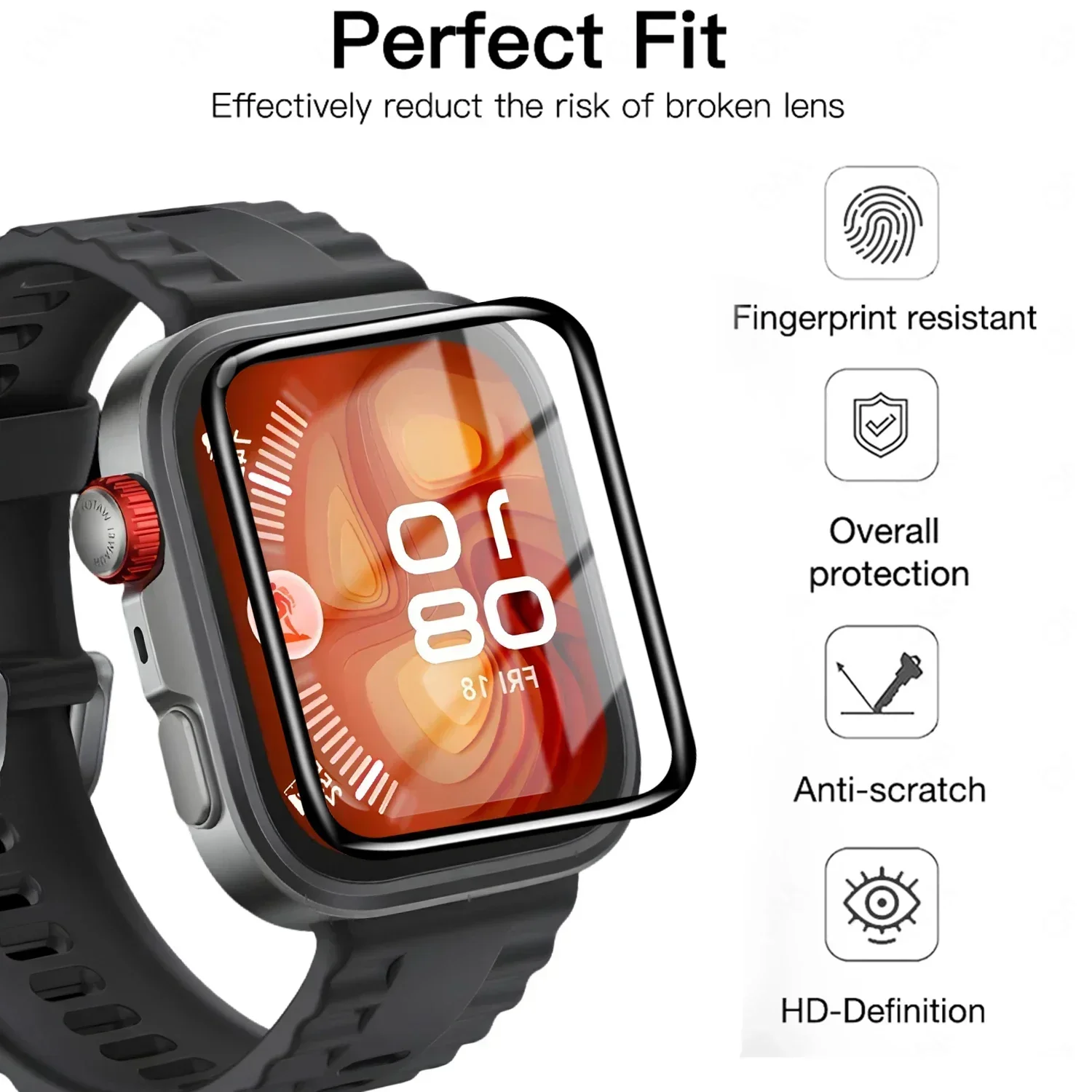 5 pezzi pellicola temperata pe - Smartwatch Screen Film recensione e prezzo